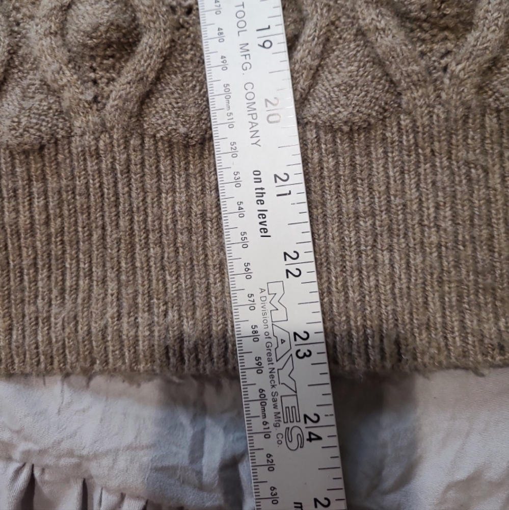 Sweet Romeo Womens SZ Sm. Bobble Knit textured Taupe‎ crew neck sweater soft - Picture 8 of 11